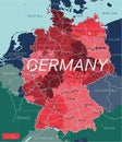 Germany country detailed editable map