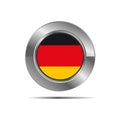 Germany country flag icon in the form of a circle button Royalty Free Stock Photo