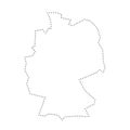 Germany dotted outline vector map Royalty Free Stock Photo