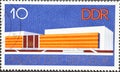 GERMANY, DDR - CIRCA 1976 : a postage stamp from Germany, GDR showing the parliament of the GDR. Palace of the Republic of Berlin