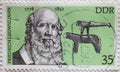 GERMANY, DDR - CIRCA 1978 : a postage stamp from Germany, GDR showing a portrait of Friedrich Ludwig Jahn 1778Ã¢â¬â1852, founder of