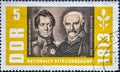 GERMANY, DDR - CIRCA 1963 : a postage stamp from Germany, GDR showing a portrait of the Prussian military leader August Neidhardt