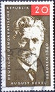 GERMANY, DDR - CIRCA 1965 : a postage stamp from Germany, GDR showing a portrait of the Social Democratic party leader August Beb