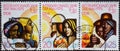 GERMANY, DDR - CIRCA 1975 : a postage stamp from Germany, GDR showing some women of different nations, emblem of the UN for the in