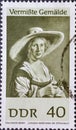 GERMANY, DDR - CIRCA 1967: a postage stamp from Germany, GDR showing missing painting: de Bray