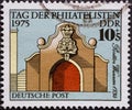 GERMANY, DDR - CIRCA 1975 : a postage stamp from Germany, GDR showing Tag der Philatelisten