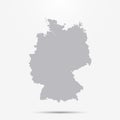 Germany Deutschland map with shadow isolated