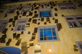 GERMANY, DRESDEN: facade of modern yellow building with decoration in kunsthofpassage artistic neighborhood