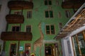 Germany, Dresden, Kunsthofpassage: House with the giraffe, the art of domestic travel, Dresden