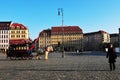 Germany: Dresdens restored Barock houses at Neumarkt