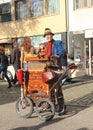 Germany, Dusseldorf: Organ Grinder With Antique Barrel Organ