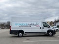 Peugeot white van with Istanbul Nakliyat express logotype printed parked in