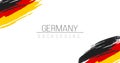 Germany flag brush style background with stripes. Stock vector illustration isolated on white background Royalty Free Stock Photo