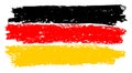 Germany Flag Sketch Illustration with Chalk Effect