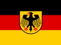 Germany flag with coat of arms vector Royalty Free Stock Photo