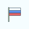 Germany flag 2 colored line icon. Simple colored element illustration. Germany outline symbol design from flags set on blue Royalty Free Stock Photo