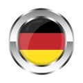 Germany flag glossy button. Vector illustration. EPS 10.