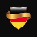 Germany flag Golden badge design vector Royalty Free Stock Photo