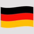 Germany flag on gray background vector illustration Royalty Free Stock Photo
