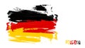 Germany flag in grunge style isolated on white background Royalty Free Stock Photo