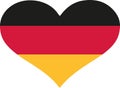 Germany flag heart