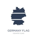 Germany flag icon. Trendy flat vector Germany flag icon on white Royalty Free Stock Photo