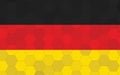 Germany flag illustration. Futuristic German flag graphic with abstract hexagon background vector. Germany national flag Royalty Free Stock Photo