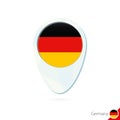 Germany flag location map pin icon on white background Royalty Free Stock Photo