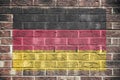 Germany flag painted on brick wall background Royalty Free Stock Photo