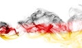 Germany flag smoke isolated on a white background. Royalty Free Stock Photo