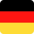 Germany Flag Vector Square Flat Icon Royalty Free Stock Photo
