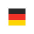 Germany flag vector square icon - illustration. Flag of Germany. Abstract concept, icon, square, button Royalty Free Stock Photo