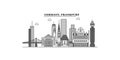 Germany, Frankfurt city skyline isolated vector illustration, icons