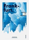 Germany Frankfurt skyline city gradient vector poster