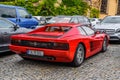 GERMANY, FULDA - JUL 2019: red FERRARI TESTAROSSA Type F110 coup