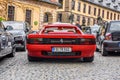 GERMANY, FULDA - JUL 2019: red FERRARI TESTAROSSA Type F110 coupe is a 12-cylinder mid-engine sports car manufactured by Ferrari,