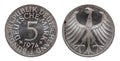 Germany german coin five 5 marks, circulation coin, silver , minted 1974