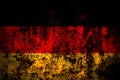 Germany, German, Deutschland flag on grunge metal background texture with scratches and cracks Royalty Free Stock Photo