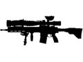 Germany German fully automatic machine gun sniper rifle Heckler & Koch HK G28 Military designation, illustration Royalty Free Stock Photo