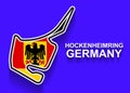 Germany grand prix race track for Formula 1 or F1 with flag. Detailed racetrack or national circuit
