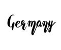 Germany hand lettering. Isolated on white background.