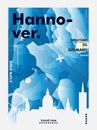 Germany Hannover skyline city gradient vector poster