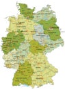 Germany - Highly detailed editable political map with separated layers. Royalty Free Stock Photo