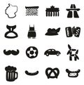 Germany Icons Freehand Fill Royalty Free Stock Photo