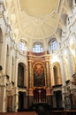 The interior design of the historic catholic woman church in Dresden Royalty Free Stock Photo