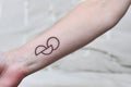 Organ donor tattoo, initiative by 'Junge Helden' a German union to raise awareness for organ donations Royalty Free Stock Photo