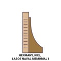 Germany, Kiel, Laboe Naval Memorial I travel landmark vector illustration