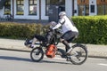 A couple takes part in the Spreewald marathon with an electric tandem from Hasebike which costs several thousand euros .