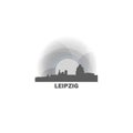 Leipzig city skyline shape vector logo icon illustration