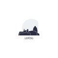 Leipzig city skyline shape logo icon illustration